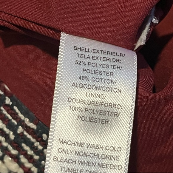 LOFT Ann Taylor Skirt Womens 4P Multicolor Lined Zip Pockets Mini Textured - Picture 8 of 11